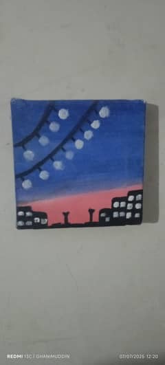 City Lights at Dusk – Painted by 8-Year-Old Artist