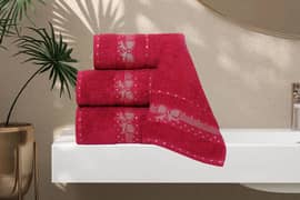 TOWEL GOLDEN FANCY RIBBON DESIGN