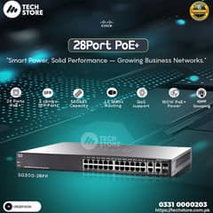 Cisco SG300-28PP 28-Port Gigabit PoE+ Managed Switch (Renewed)