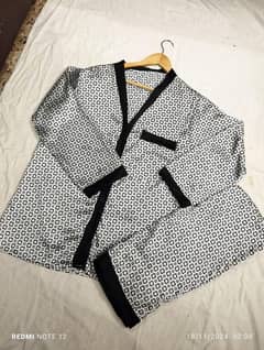 2 Pcs women's Stitched Printed Night Dress