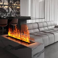 gas fire place -  fire place - fireplace - Wpc panels with fire place