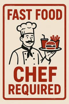 Fastfood chef required
