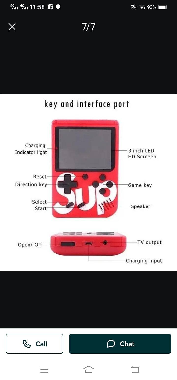 400 in 1 Sup game Box with 2 player controller 4
