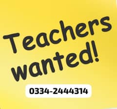 Teacher and mualima required