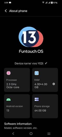 vivo y02t 4gb ram 64 gb rom