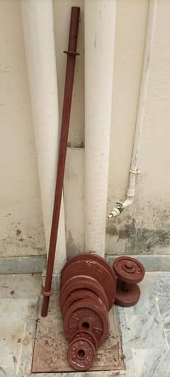 rod and weights