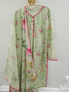 3pc Original br@nded printed lawn dress