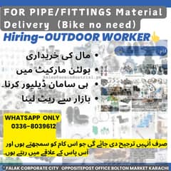 PIPE FITTINGS VALVES (OUTDOOR WORK) RATES / DELIVERY