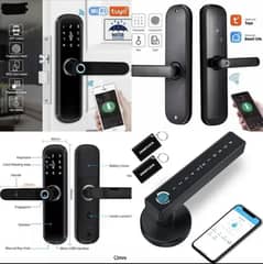 Wifi Wireless Smart Lock Handle Biometric Face glass door lock Remote
