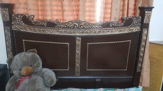 2 Sets Pure wood King Size Bed