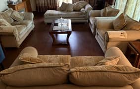 Comfortable and stylish sofa set with plenty of seating space