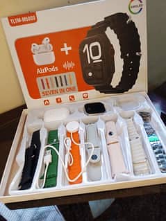 Airpod SMARTWATCH AMOLED DISPLAY BRAND NEW 7 STRAPS