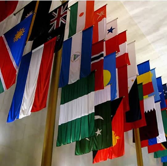 UK Flag, USAFlag, Canada Flag, China Flag, Office Indoor Standing Pole 10