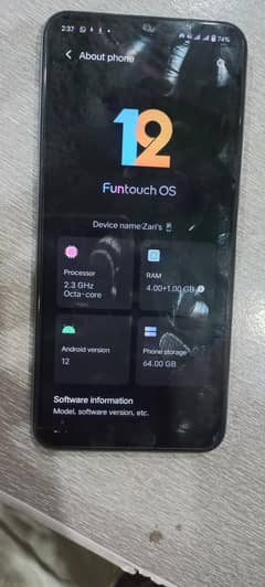 Vivo y21 With box And Original Charger