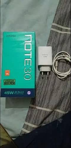 infinix Note 30 8+4/256 45W Fast charger with complete accessories BOX