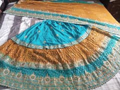 luxury heavy embroidery bridal lehenga and dupatta