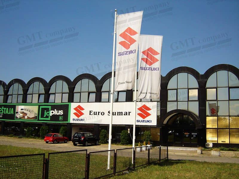 Advertising with Custom Feather Flag , teardrop & rectangular flag 5