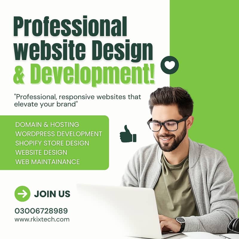 Website Development, Shopify Store, Wordpress Web Design, SEO, Graphic 0