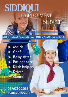 Patient Attended/Chef/Kitchen Helper/Cook/Baby Sitter/Maids