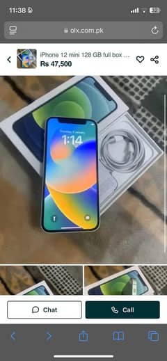 iPhone 12 mini 128 GB call 03267238870
