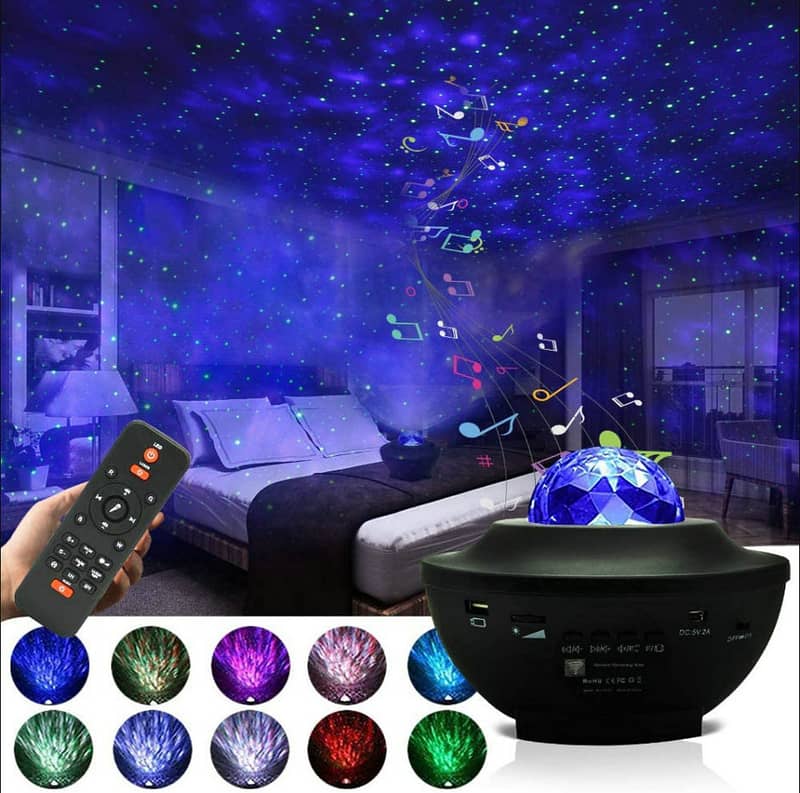 Galaxy Projector Light Lamp & Bluetooth Speaker with Remote Control 2