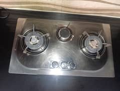 3 burner gas stove Steel / Gas Cholha/ Stove