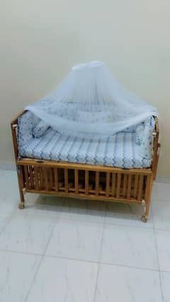 wooden baby cot