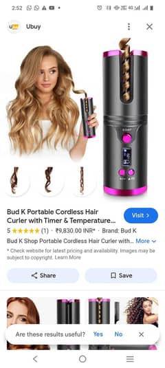 but k portable cordless hair curler with timer and temperature forr se