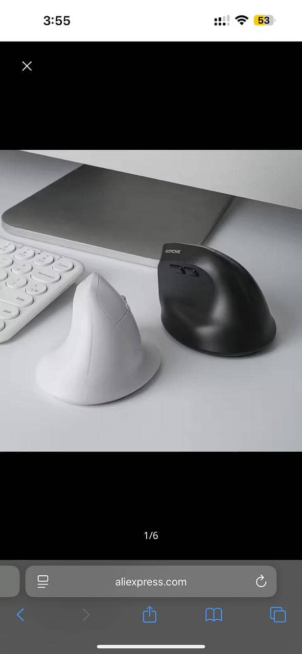 Wireless Bluetooth Low noise Vertical Mouse with 3 multi-pairingROYCHE 4