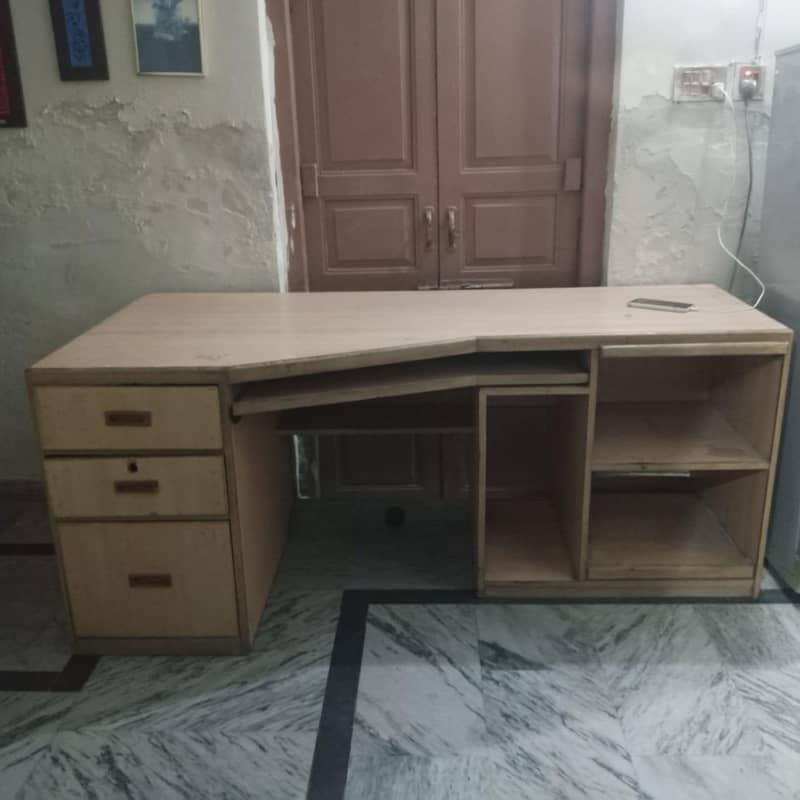 Office Table with 2 Railings + study table 2