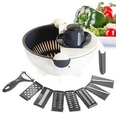 Vegetable Cutter With Drain Basket  - 1 Pc Easy-to-Use Kitchen Essent