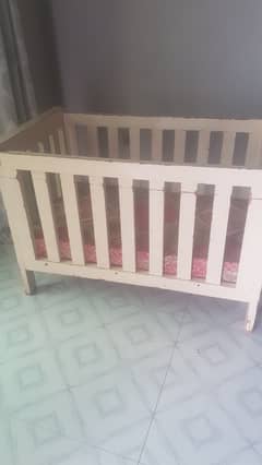Wooden baby cot