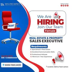 We’re Hiring! in Bahria Town Lahore Skyland Agency