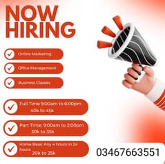 office work and online work available for male and female
