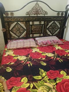 bed and mattress and sofa sat