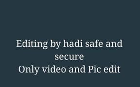 editing by Abdul hadi high quality editing