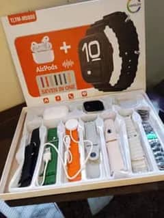 Airpod SMARTWATCH AMOLED DISPLAY BRAND NEW 7 STRAPS