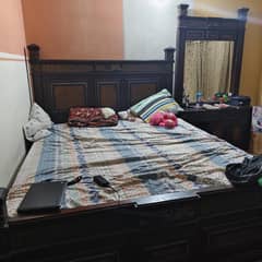 Bed dressing with 2 side table