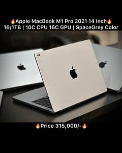MacBook M1 Pro 1TB 16GB 14 Inch 2021 2023 2024 Best Price in Pakistan