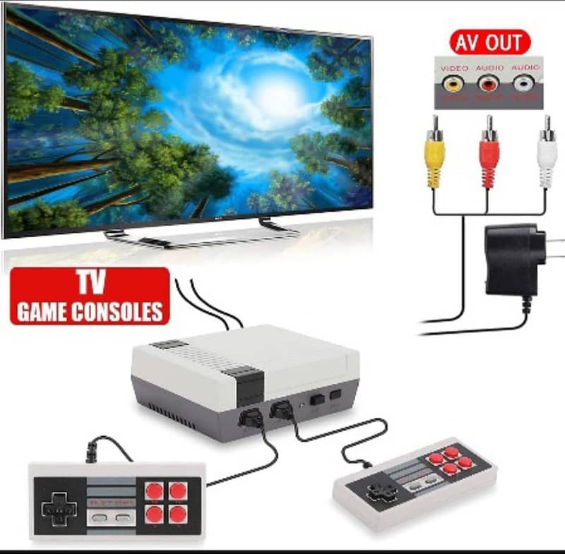 Built-in. 620 in 1 Games   Mini  Game Consol AV Output 2 C 2