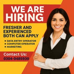 Hiring Female Staff – Data Entry & Admin Support (Office Job)