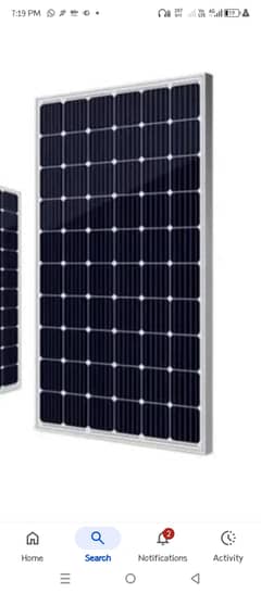 one year used solar panel and stand