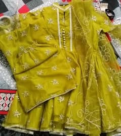 3 peice full embroidery suit