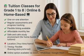 Tuition Classes for Grade 1 to 8 and Accounting|Online & Home-Based