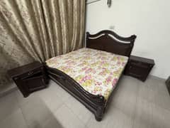 Excellent condition, King bed with side tables 10/10