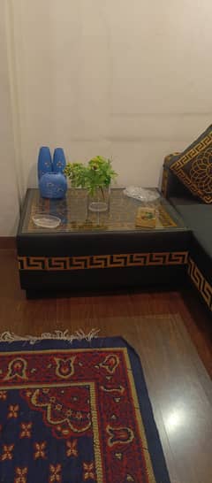 L shape 7 seater sofa with table for sale