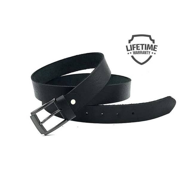Maazu Black Pure Cow Leather Belt for Men