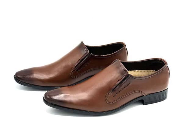 Brown Leather Shoes for Men by Maazu