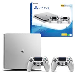 PS4/Silver Edition 2025 with two controller