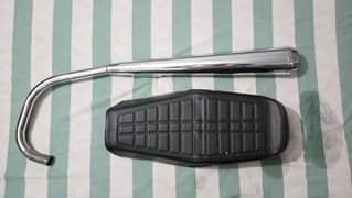 HONDA 125 DOWN MODEL SEAT AND CROME SILENCER